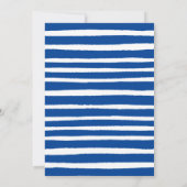 Carte d'invitation d'anniversaire Monogramme Bleu  (Dos)