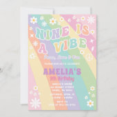Carte d'invitation d'anniversaire neuf ans | Fête (Devant)