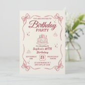 Carte d'invitation d'anniversaire personnalisable (Debout devant)
