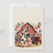 Carte d'invitation d'anniversaire personnalisable  (Dos)