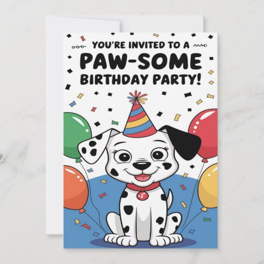 Carte d'invitation d'anniversaire personnalisée Da (Devant)
