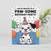Carte d'invitation d'anniversaire personnalisée Da (Debout devant)