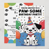 Carte d'invitation d'anniversaire personnalisée Da (Devant / Derrière)