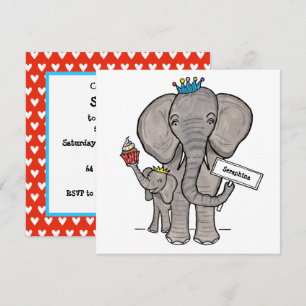 Carte d'invitation d'anniversaire personnalisée Él