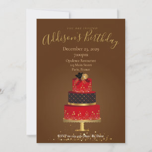 Carte d'invitation d'anniversaire personnalisée en