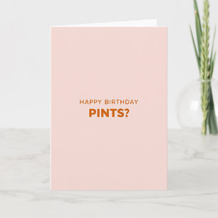 Carte d'invitation d'anniversaire Pint