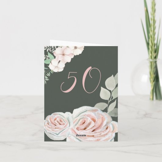 Carte d'invitation d'anniversaire pliée (Dos)