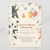 Carte d'invitation d'anniversaire pour amis des an (Devant / Derrière)