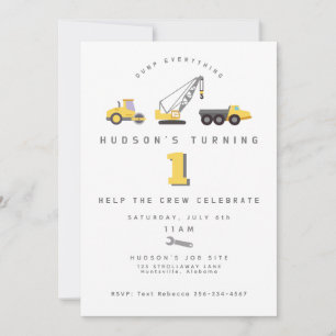 Carte d'invitation d'anniversaire pour camion de d