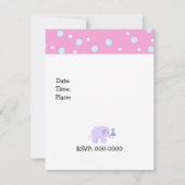 Carte d'invitation d'anniversaire pour éléphant en (Dos)