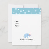 Carte d'invitation d'anniversaire pour éléphant en (Dos)