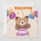 CARTE D'INVITATION D'ANNIVERSAIRE POUR ENFANTS (Dos)