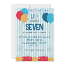 Carte d'invitation d'anniversaire pour enfants ave
