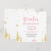 Carte d'invitation d'anniversaire pour fille - Pay (Devant / Derrière)