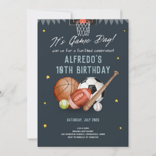 Carte d'invitation d'anniversaire pour garçons pou