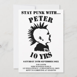 CARTE D'INVITATION D'ANNIVERSAIRE POUR GARÇONS RES