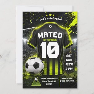 Carte d'invitation d'anniversaire pour maillot de 