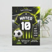 Carte d'invitation d'anniversaire pour maillot de (Debout devant)