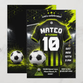 Carte d'invitation d'anniversaire pour maillot de (Devant / Derrière)
