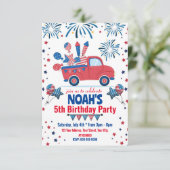 Carte d'invitation d'anniversaire pour tout âge du (Debout devant)