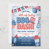 Carte d'invitation d'anniversaire pour un BBQ Bash (Devant)