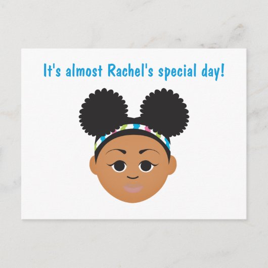 Carte d'invitation d'anniversaire #Proud2BNaturalM (Devant)