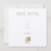 CARTE D'INVITATION D'ANNIVERSAIRE RETRO LOLLIPOPS  (Dos)