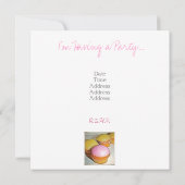 CARTE D'INVITATION D'ANNIVERSAIRE RETRO STYLE CUPC (Dos)