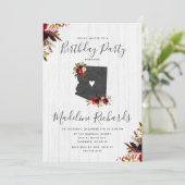 Carte d'invitation d'anniversaire rustique de l'Ét (Debout devant)