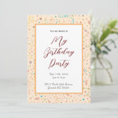 Carte D'Invitation D'Anniversaire Simple Pour Tous (Debout devant)