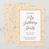 Carte D'Invitation D'Anniversaire Simple Pour Tous (Devant / Derrière)