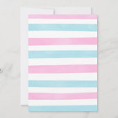 Carte d'invitation d'anniversaire Sirène & Piscine (Dos)