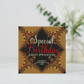 Carte d'invitation d'anniversaire spéciale Golden (Debout devant)