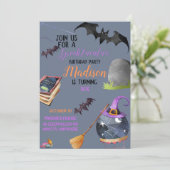 Carte d'invitation d'anniversaire Spooktacular (Debout devant)