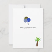 Carte d'invitation d'anniversaire sur le thème de (Dos)