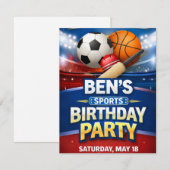 Carte d'invitation d'anniversaire sur le thème des (Devant / Derrière)