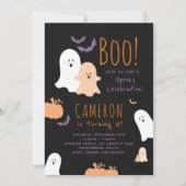 Carte d'invitation d'anniversaire sur le thème d'H (Devant)