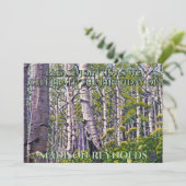 Carte d'invitation d'anniversaire Vibrant Printemp (Debout devant)