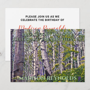 Carte d'invitation d'anniversaire Vibrant Printemp