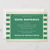 Carte d'invitation d'anniversaire vintage rétro ve (Dos)