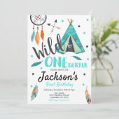 Carte d'invitation d'anniversaire Wild & ONEderful (Debout devant)