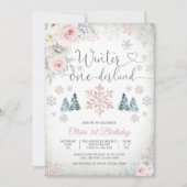 Carte d'invitation d'anniversaire Winter Onederlan (Devant)