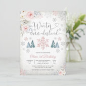 Carte d'invitation d'anniversaire Winter Onederlan (Debout devant)
