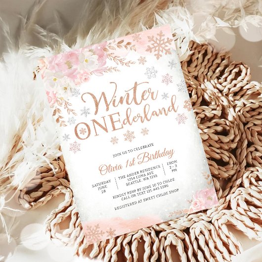 Carte d'invitation d'anniversaire Winter ONEderlan