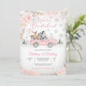 Carte d'invitation d'anniversaire Winter Onederlan (Debout devant)