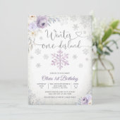 Carte d'invitation d'anniversaire Winter Onederlan (Debout devant)