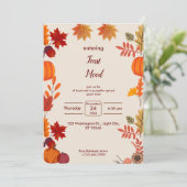 Carte d'invitation d'automne de Thanksgiving (Debout devant)
