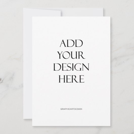 Carte d'invitation de 5 x 7 pouces sans impression (Devant)