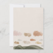 Carte d'invitation de Baby shower Boho Woodland Dr (Dos)