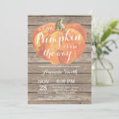Carte d'invitation de Baby shower d'automne Rustic (Debout devant)